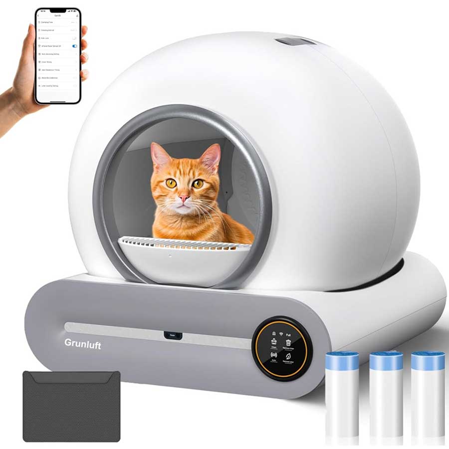 Litieră automată smart pentru pisici Grunluft PurrfectLitter