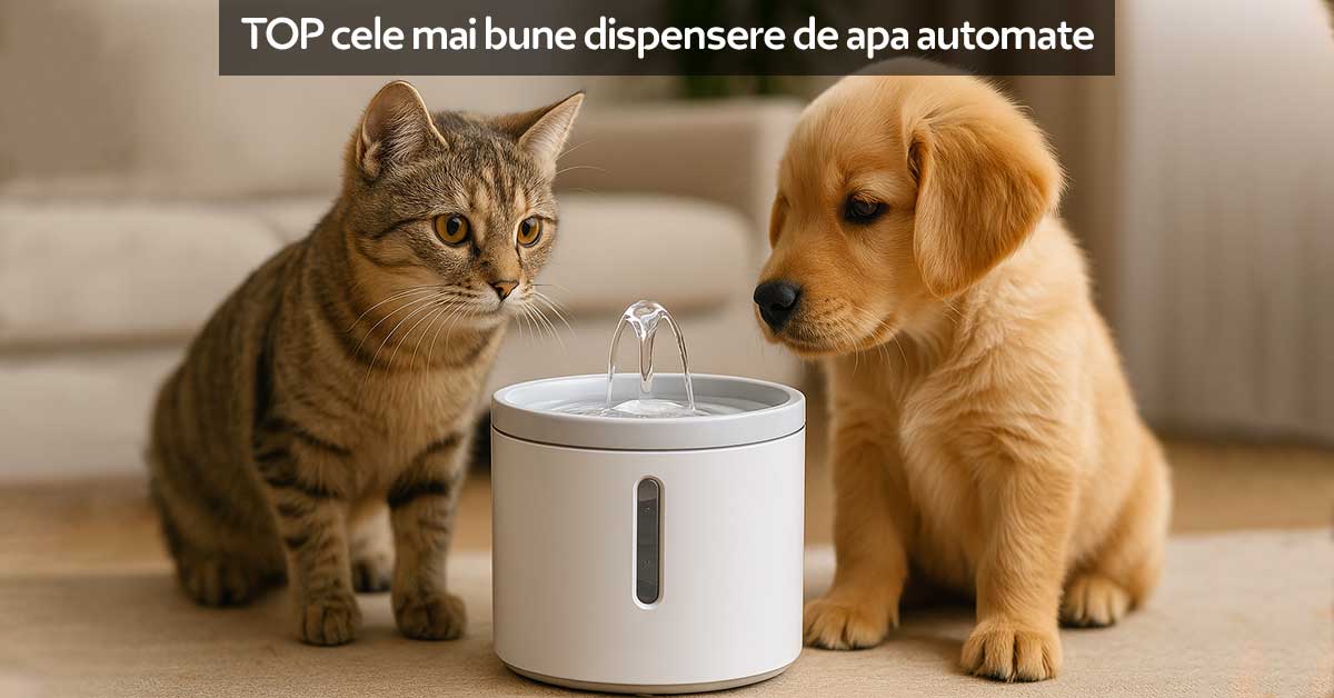 TOP cele mai bune dispensere automate de apă tip fântână pentru câini și pisici